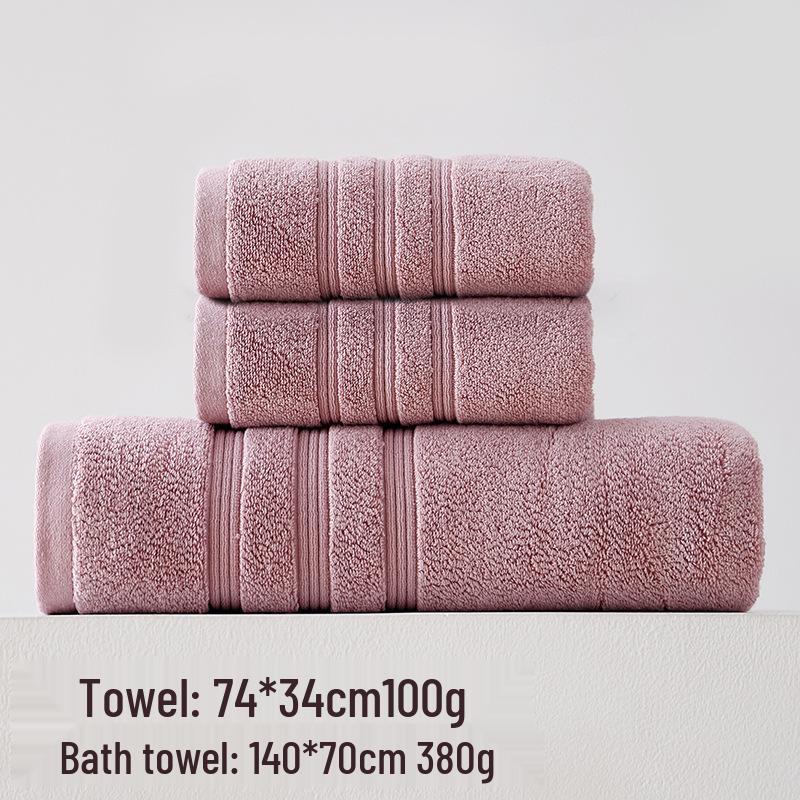 All-Cotton Luxury Bath Towel Gift Set - Thick, High-Grade, Solid Colors
