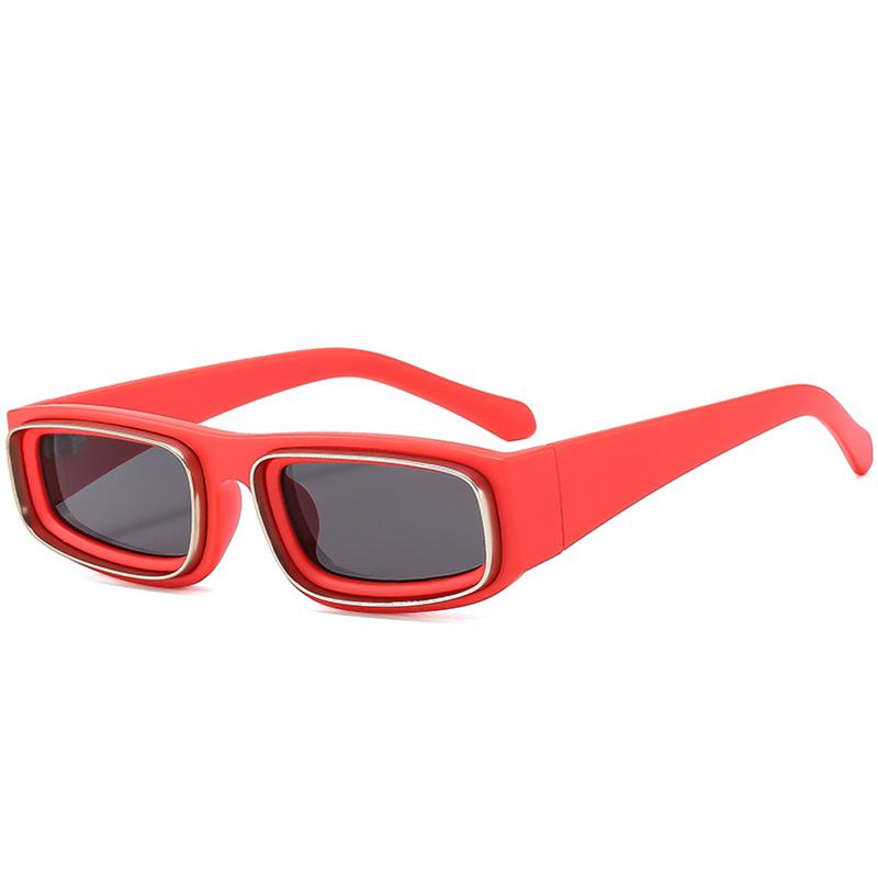 

Fashion Style Rectangle Sun Glasses Women s Vintage Style Yellow Orange Eyewear Men s Shades UV385 Protection Occhiali Da Sole Uomo