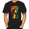 Male Summer Plus Size Streetwear Casual Short Sleeve Round Neck Cotton Reggae Star Bob Marley Rock Hip Hop Tshirt