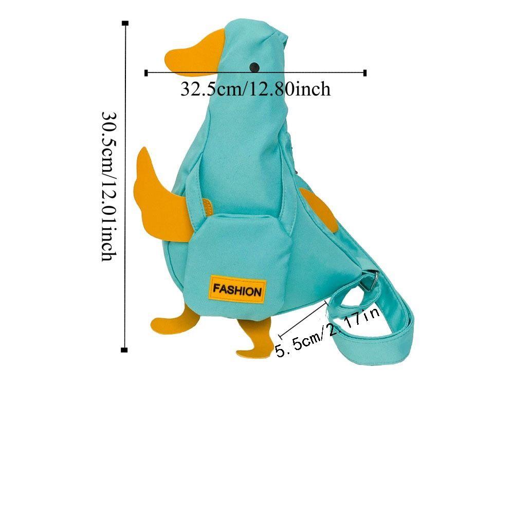 Korean Style Duck Shoulder Bag Canvas Cartoon Chest Bag Creative Funny Duck Crossbody Bag  Girls