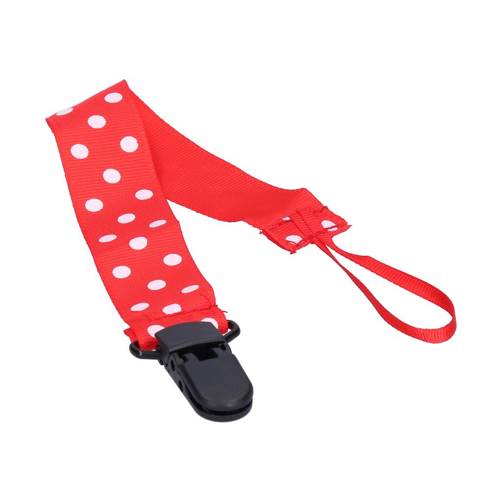 Baby Pacifier Clips Safety Universal Teething Toys Holder Leash for Infants ToddlersRed / Dot