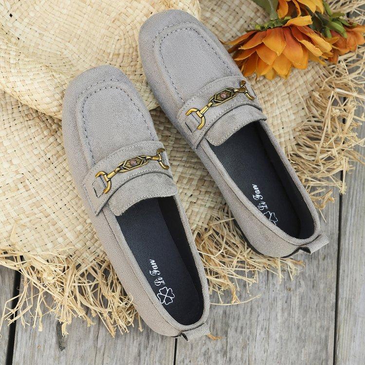Women's Casual Slip On Ballet Flats Anti-Slip Office Work Round Toe Walking Shoes Comfortable Lightweight Loafers for Women Soft Ballerina Dress Shoes