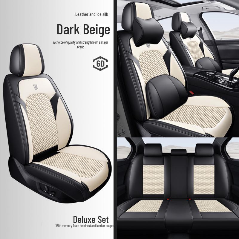 2025 Nappa Leather Universal Car Seat Cushion - All-Season, Full Surround, Thickened