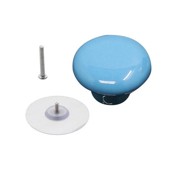 

Красочные керамические ручки шкафа 32 мм, круглые антикоррозийные аксессуары, гладкие ручки ящика для шкафа синий