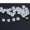 100PCS Comfortable Silicone Stud Earrings Back Buckle, Transparent Round Light Bulb Shape Ear Plug Non-irritating and Hypoallergenic