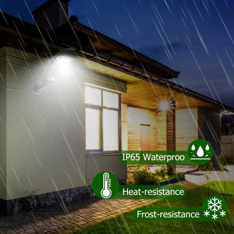 LED Außen Hofleuchte IP65 Wasserdicht Bewegungssensor Solar Straßenleuchte Multifunktionale Gartenleuchte für Flur Platz Hof 168/126/84/42LED