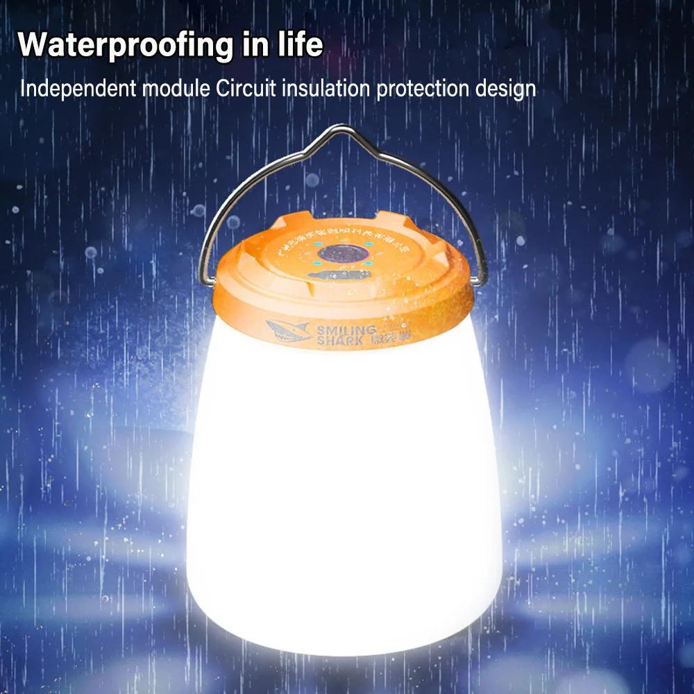 LED Camping Lights Built-in Battery USB Rechargeable Lamp Outdoor Tents Hanging Lantern Waterproof Night Light Emergency Light