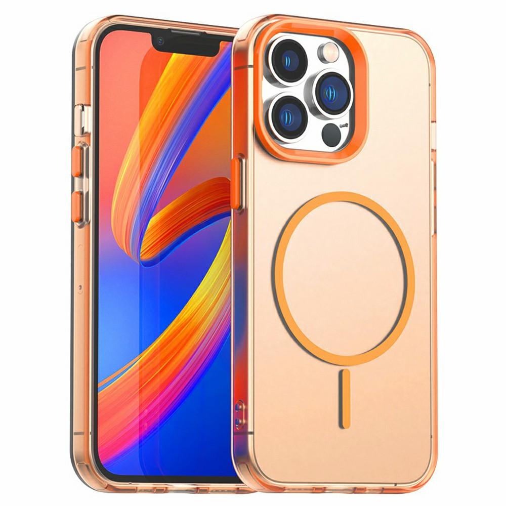 For iPhone 13 Pro Case Candy Color PC + TPU + PET Phone Cover Compatible with MagSafe