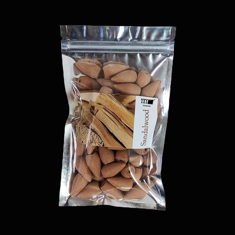 50pcs/bag Natural Backflow Incense Cones Sandalwood Lavender Mixed Scents for Home Waterfall Incense Smoke Reflux Tower Incense
