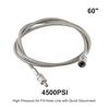 Quick Disconnect Inflation Hose 4500 PSI 60\" Stainless Steel