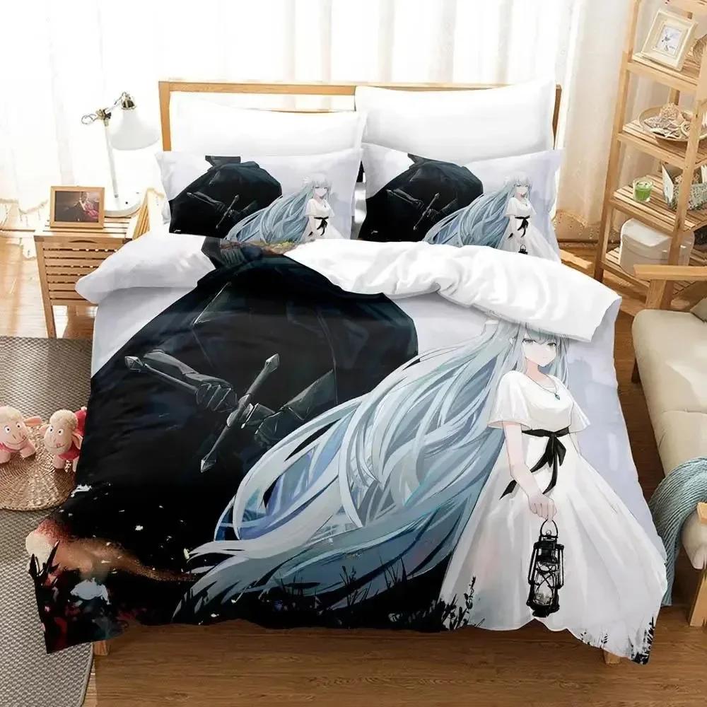 3D Print Game Ender Lilies Quietus Of The Knights Bedding Set Cartoon Anime Three-Piece Set Adult Kid Bedroom Duvet Cover Sets