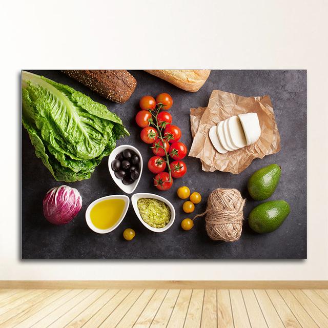 Lebensmittel, Körner, Gewürze, Poster und Drucke, Wandkunst, Bilder für Wohnzimmer, Gewürze, Paprika, Küche, Dekoration, Leinwandgemälde