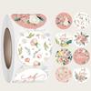 500pcs/Roll Flower Pattern Thank You Stickers, Waterproof Adhesive Labels For Gift, Packaging, And Box Sealing