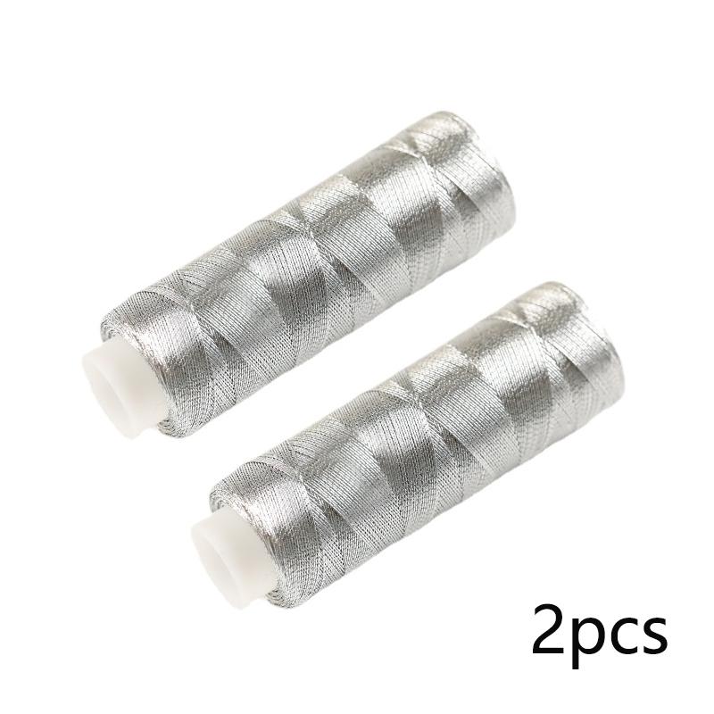 200 Yarns Gold Silver Thread Metal Thread Bright Light DIY patchwork Household Sewing Machine Embroidery Thread TJ9757