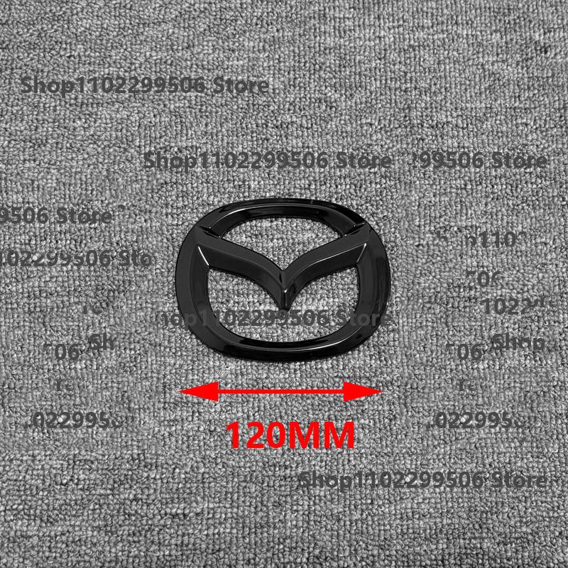 Car Front Grille Badge Trunk Emblem For 2014 15 16 17 18 19 Mazda 6 black Carbon steering wheel Rear Body Decal Accessories