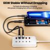 10 Ports USB Charger Fast Charging Power Strip USB Type-C Electrical Socket Adapter For Home Office Desktop Charging Station