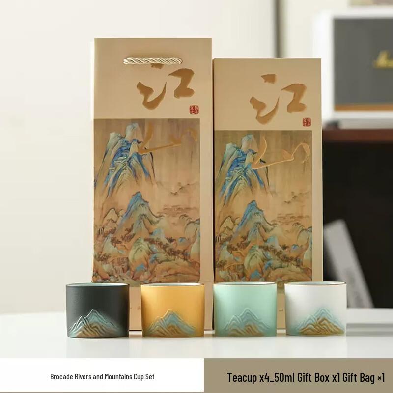 Ailan Huijia  Splendid Rivers and Mountains  Tea Cup Set Complete Tea Set