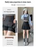 High Waist Slimming Wool Blend Pleated A-Line Skirt - Petite to Plus Size, Autumn/Winter, College JK Style, Extended Midi Length.
