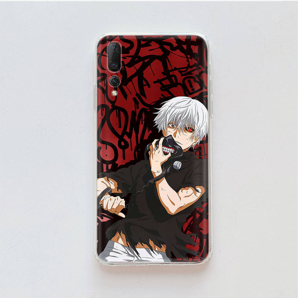 Transparente Hülle für Samsung A04 A14 A23 M33 M53 Realme 10 9 C35 C55 VIVO X80 Infinix Hot 30 Note 11 Tecno Spark 8P Pro W-53 Tokyo Ghoul