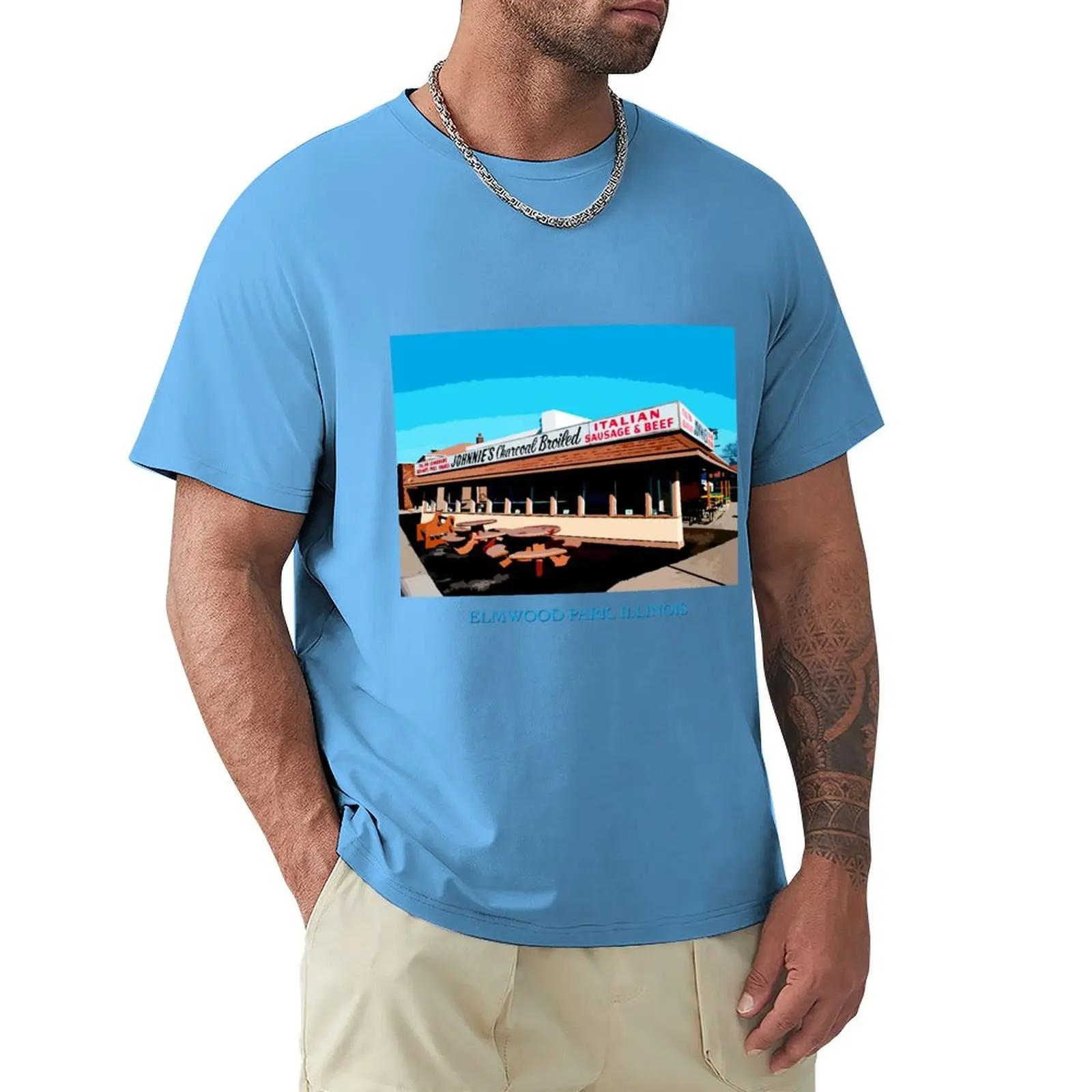 Johnnies Beef Elmwood Park Chicago Food Classic TShirt Blouse sweat Mens tshirts S