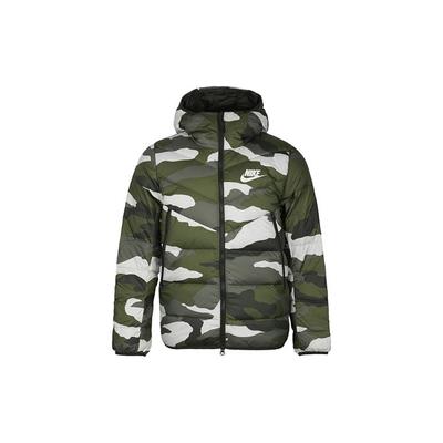 Abbigliamento sportivo Piumino Windrunner con cappuccio Uomo Capispalla Verde mimetico BV4764-222