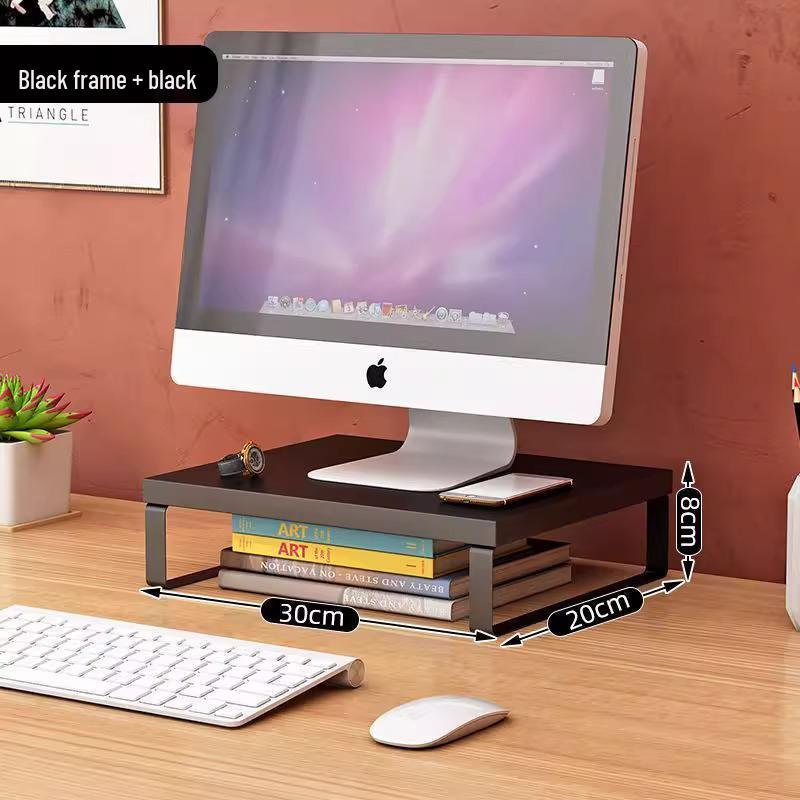 Desktop Bookshelf Monitor Riser and Storage Rack for Office Desk