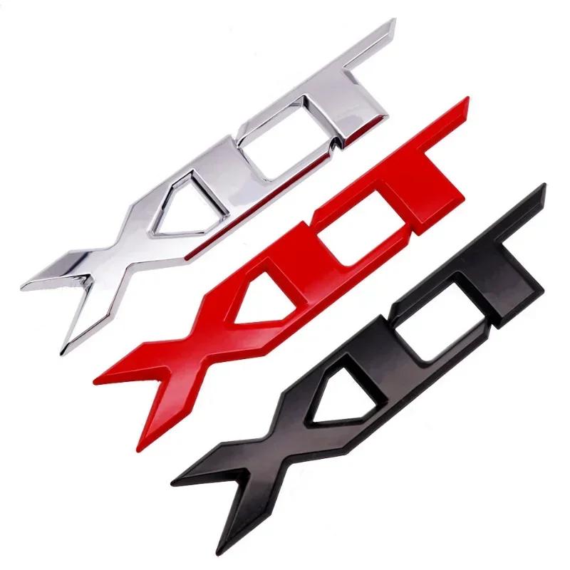 1Pc 3D Metal Chrome Red Black Logo XLT Emblem Car Badge Rear Trunk Decal For RANGER XLT Stikcer Accessories