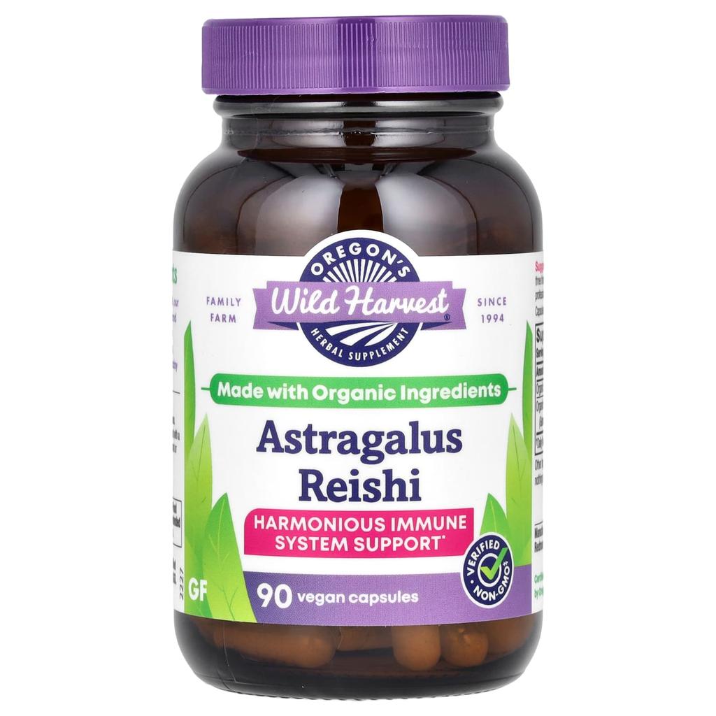 Oregon'S Wild Harvest, Astragalus Mushroom, Veggie Capsules, 90