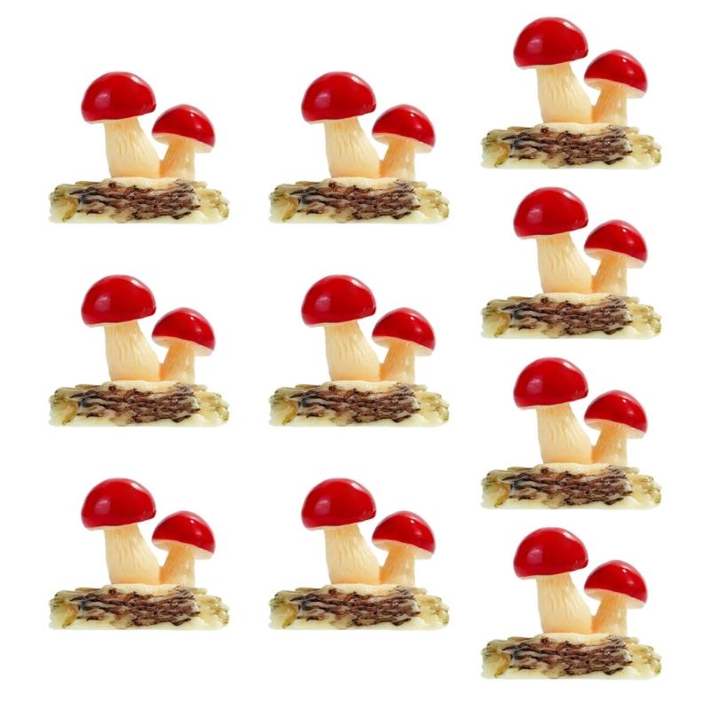 Resin Mushrooms for Outdoor and Indoor Use for Home Decoration Garden Projects Weather Resistant Miniature Ornaments