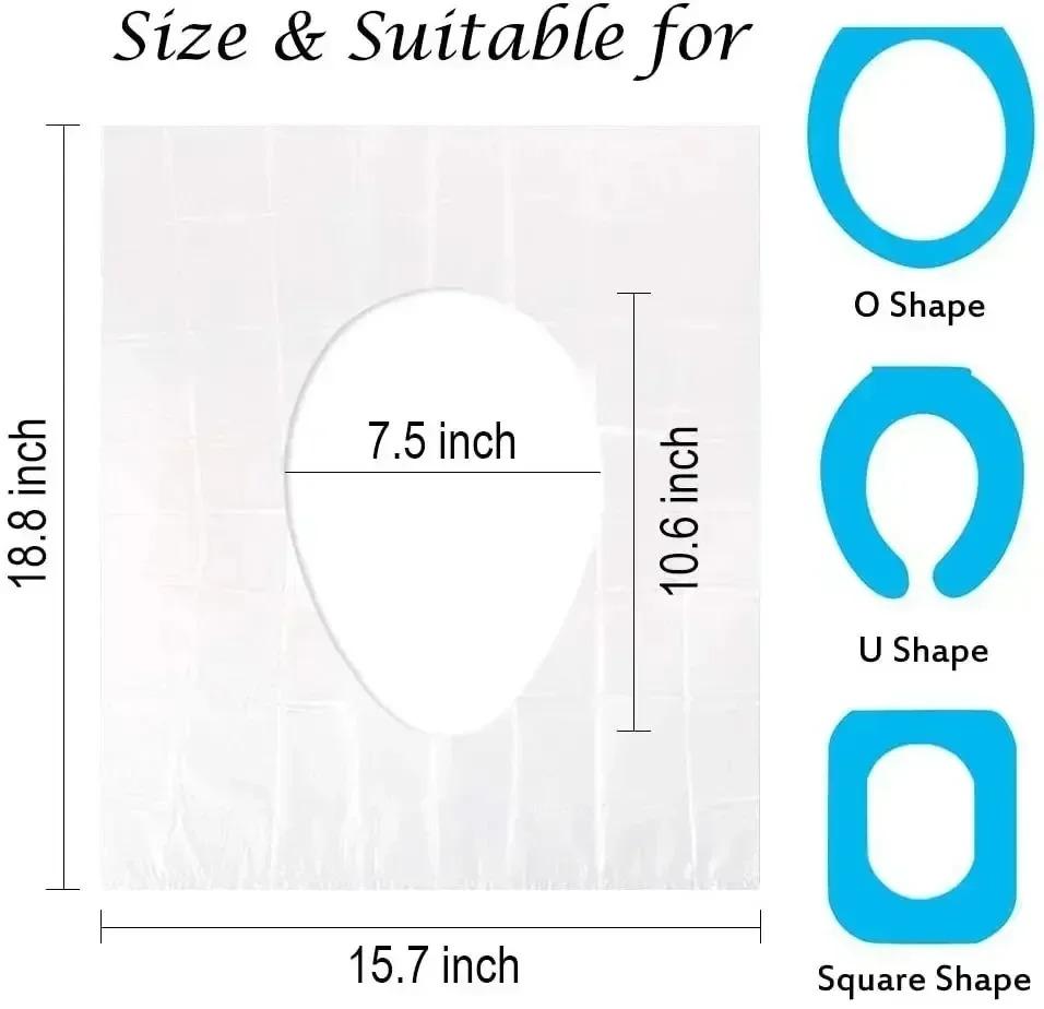 Biodegradable Disposable Plastic Toilet Seat Cover Portable Safety Travel Bathroom Toilet Paper Pad Bathroom Accessory