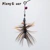 10pcs Ostrich Feather Artificial Insect Cat Toy Teaser Stick for Change Head Pet Toys Wand Accessories