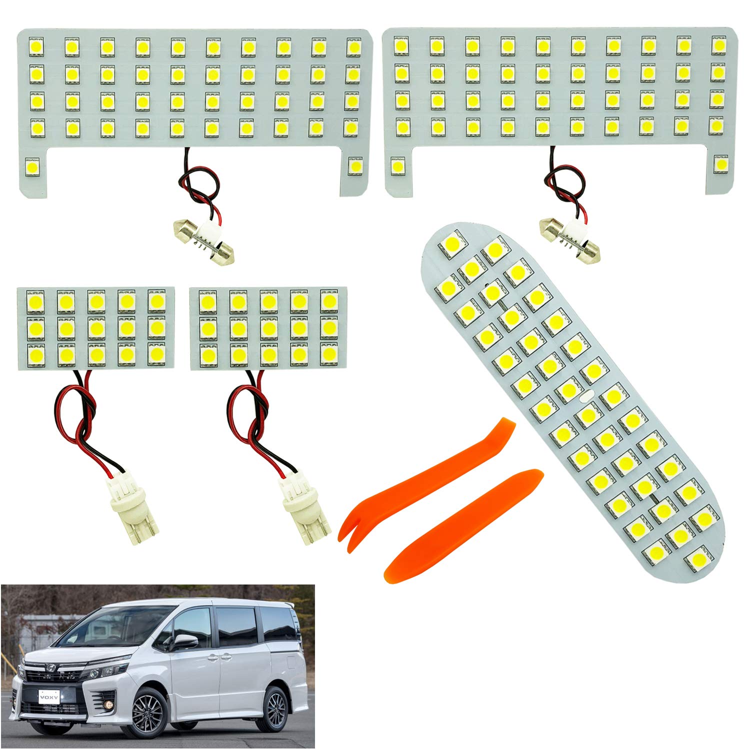 

TORIBIO LED Room Lamp for Voxy Noah Esquire Custom 152SMD 5050 Includes Tool 80, 80, ZWR80, ZRR8, ZRR80G, ZRR85G, ZWR80G, Design, White, 6000K, Chips,