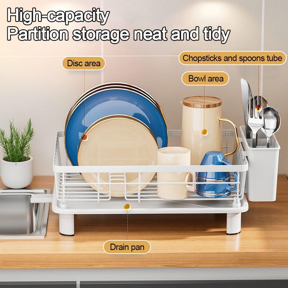 Großer Geschirrabtropfständer mit automatischer Trocknung Geschirrständer Neuer Küchenarbeitsplattenständer