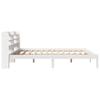 Solid Wood Bed without Mattress White 200x200 cm Pine Wood
