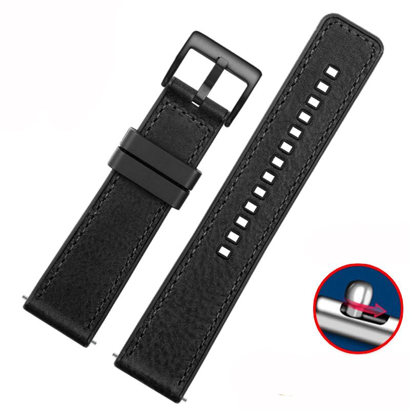 Vintage Italian Leather Watch Band For Seiko Tudor Casio Waterproof Silicone Rubber Bottom Chain Strap Bracelet 20mm  22mm 24mm
