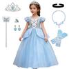 AOTYP Princess Dress Children Luxury Set Ariel Cosplay Mermaid Costume One-Piece Girls Style Kids Photo Shoot Transformation Stage Shichi-Go-San Event