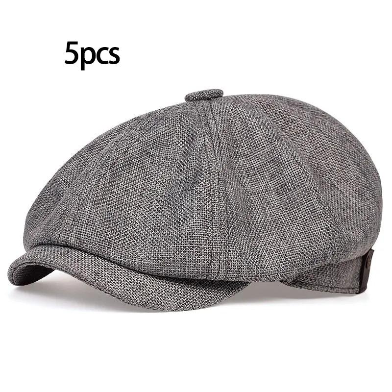 Pălărie nouă casual pentru bărbați stil newsboy Primăvară Vară beretă subțire retro Pălărie pălării casual versatile șapcă octogonală Modă șepci Hip Hop gorras