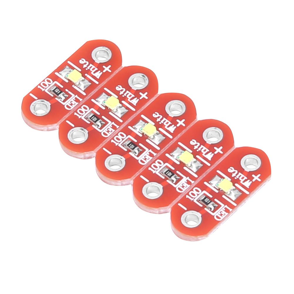 50 Pcs LilyPad LED Module White Wearable Surface Mounted LED DIY Kit for Arduino 3 5V