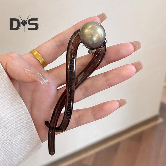 1/3Pcs Women Banana Clip Set Non-Slip Twist Faux Pearl Hair Clips Vintage French Ponytail Buckle Clip Hair Accessories