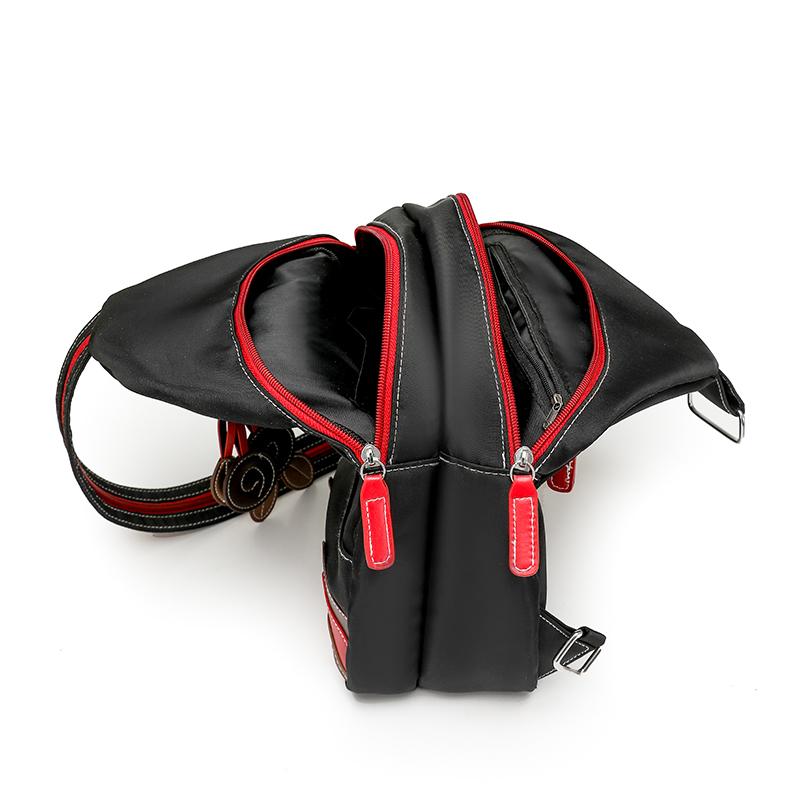 Multifunktionaler Rucksack Colorblock Große Kapazität Retro Brusttasche