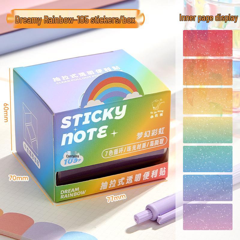 Pearlescent Gradient Sticky Notes for Students and Office Use