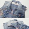 2023 Spring & Fall European Style Patchwork Ripped Denim Vest for Women