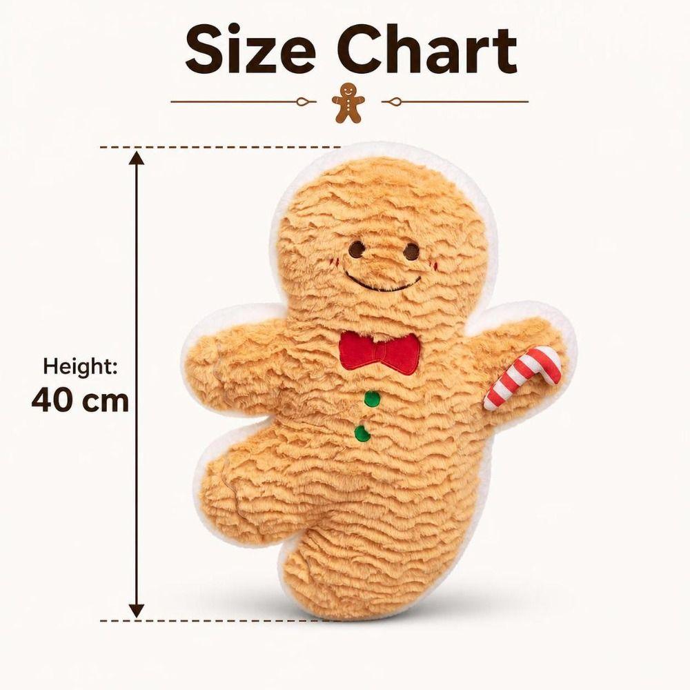 Soft Stuffed Gingerbread Man Cushion Seasonal Pattern Tree Pillow Cute Waist Cushion Home Decor
