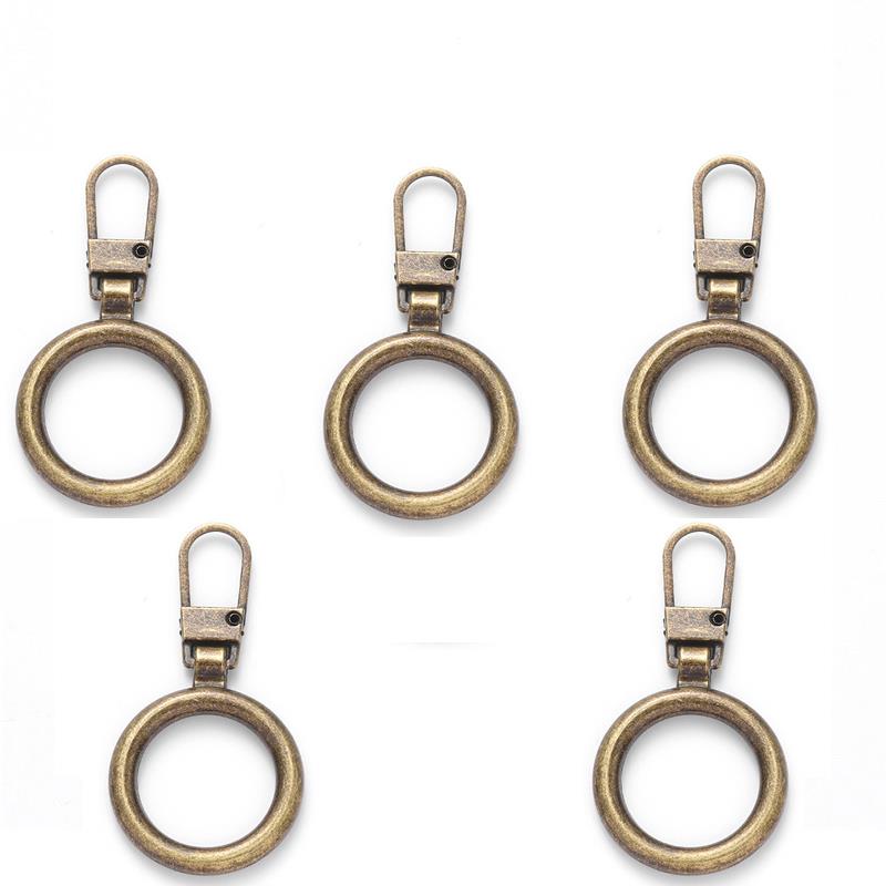 5pcs Detachable Metal Zipper Pullers for Zipper Sliders Head Zippers Repair Zipper Pull Tab DIY Sewing Replacement Bags Jacket