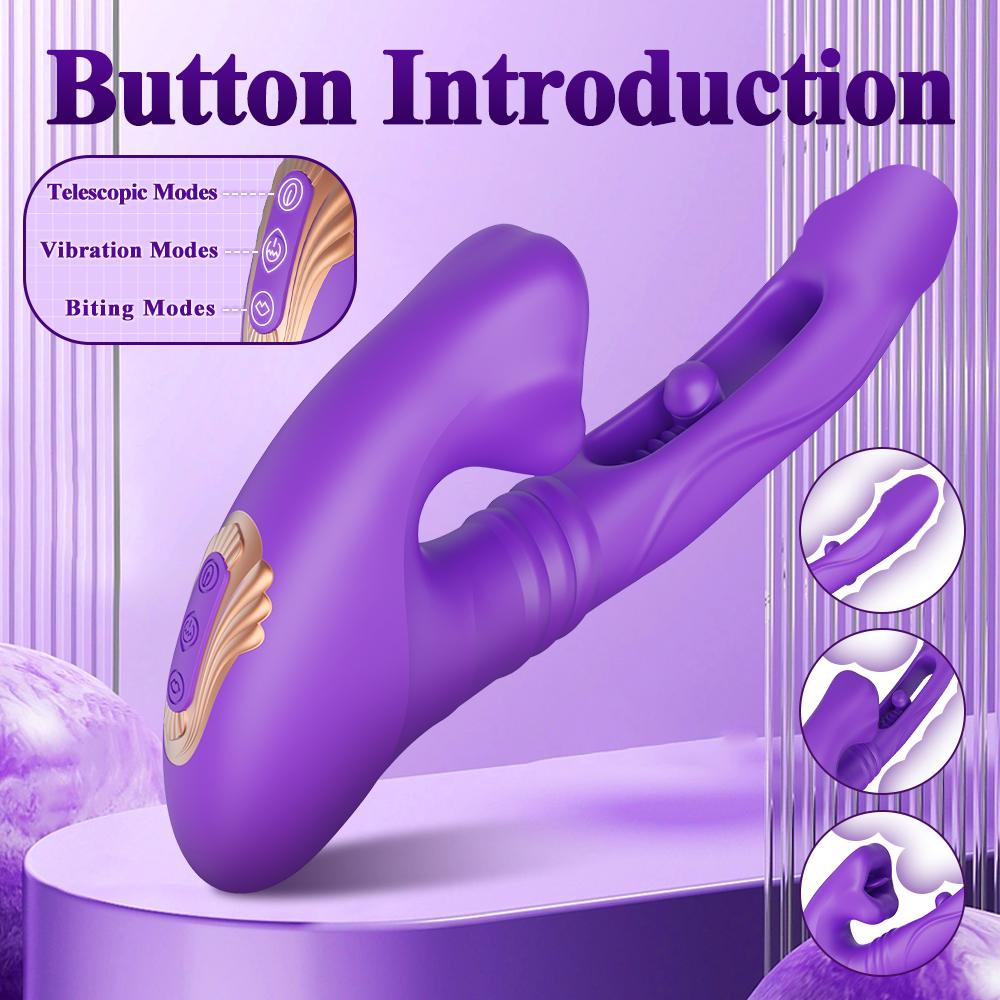 Tongue Vibrator Thrusting Dildo For Women Clit Clitoris Vibration Stimulator Sex Toys Female Masturbation Adult Products18+