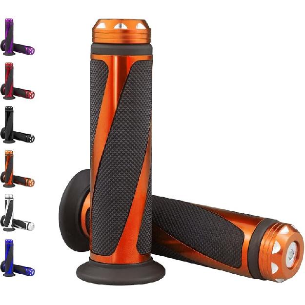 Universal Motorcycle Handlebar Grips Fits For Motorcycles With 7/8" Left Grip And 1" Right