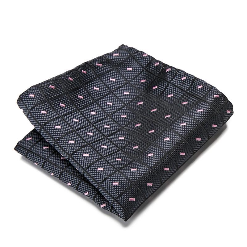 Men's Striped Jacquard Pocket Square for Weddings and Business Suits