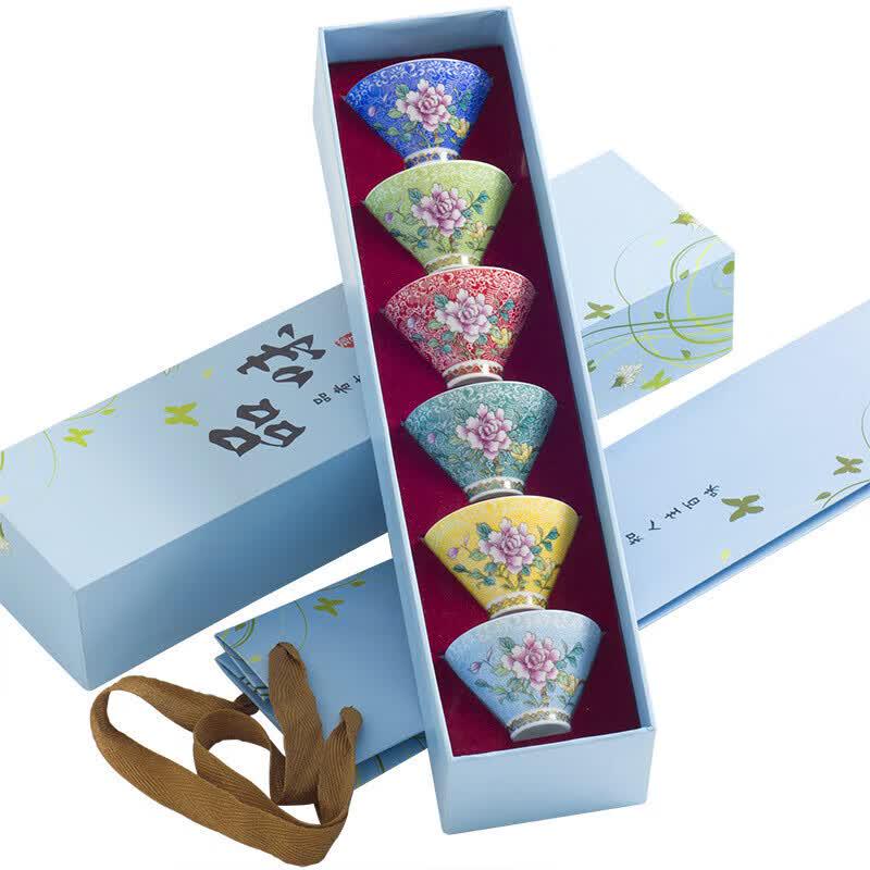 Jingdezhen Famille Rose Lotus Rhyme Ceramic Tea Set