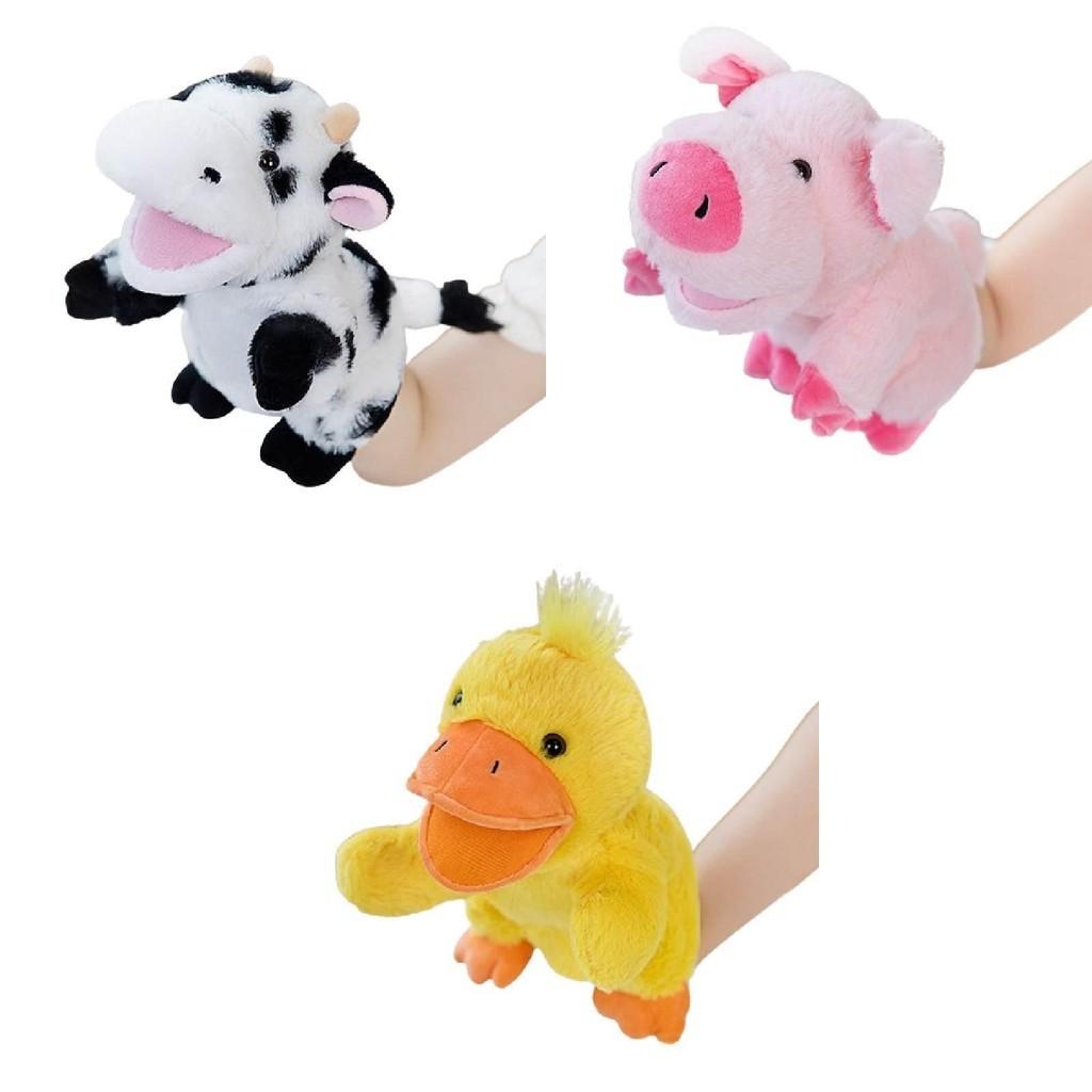 Tiger Waschbär Tier Handpuppe Interaktiver Löwe Mund Beweglich Kaninchen Plüschtier Handschuhe