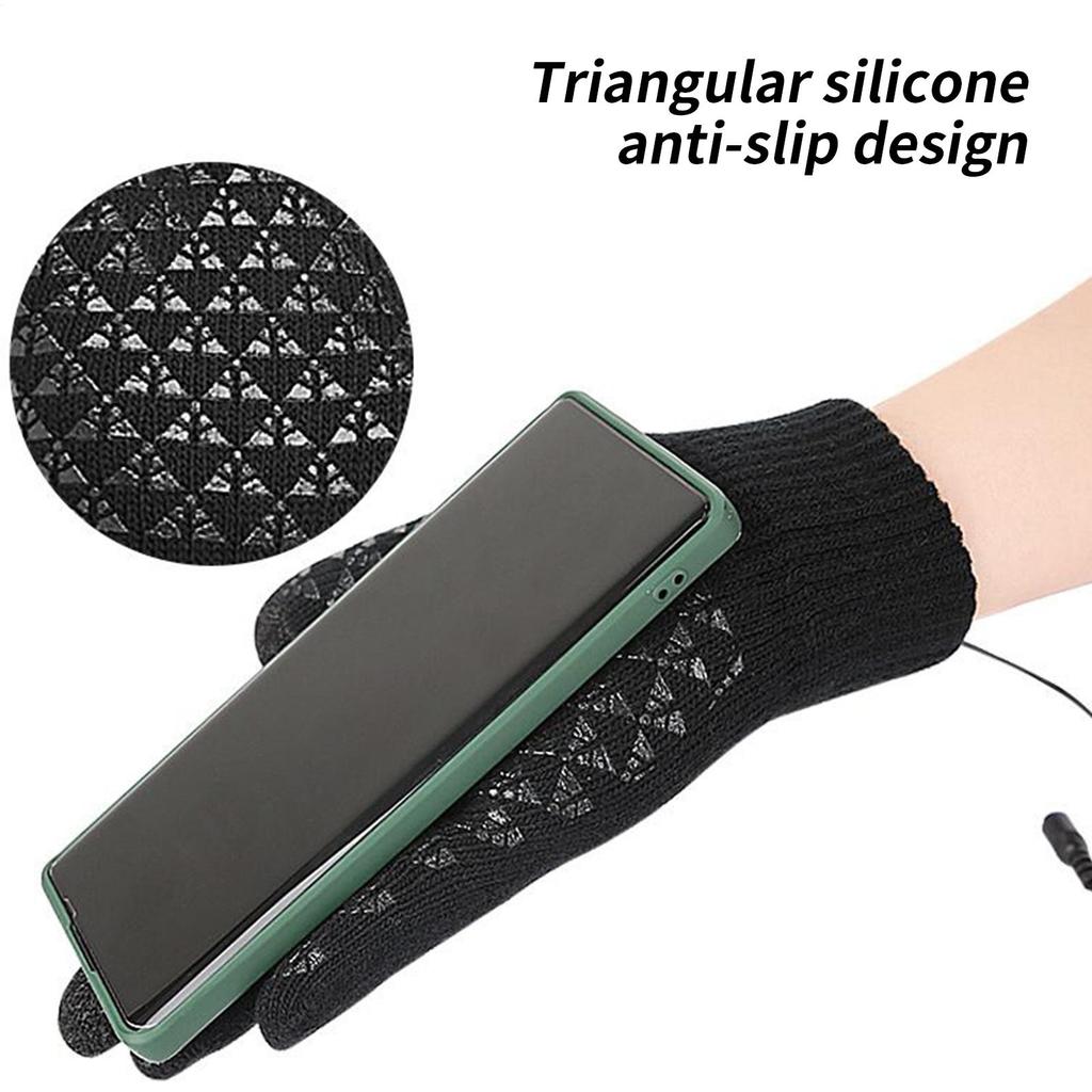 Heated Touchscreen Gloves USB Heating Thermal Mittens For Women Men Winter Outdoor Cycling Running Skiing Mountaineering